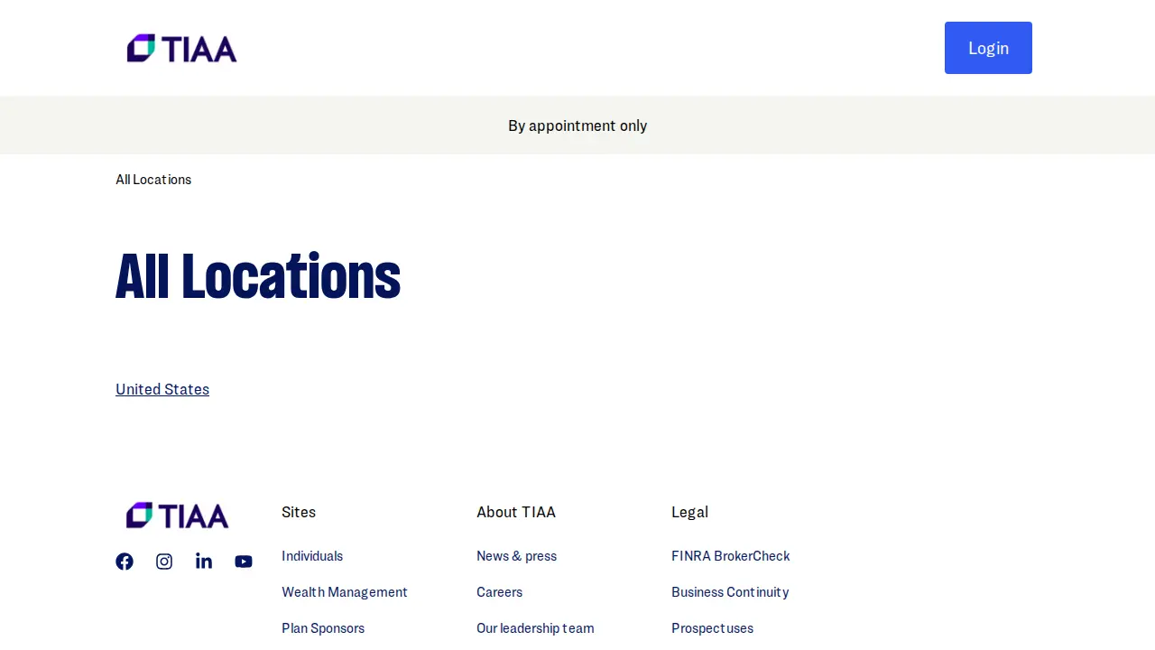 TIAA Financial Services page