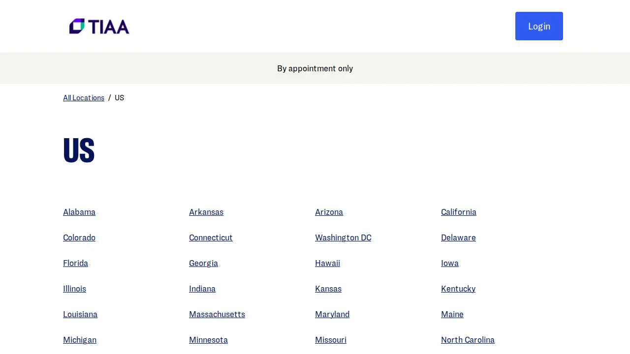 TIAA Financial Services page