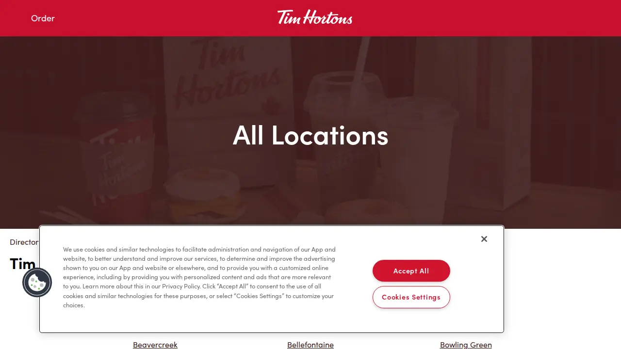 Tim Hortons page