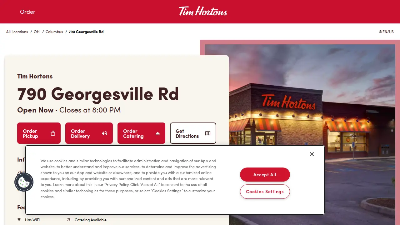 Tim Hortons page