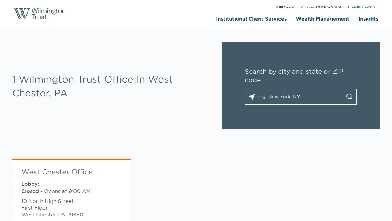 Wilmington Trust page