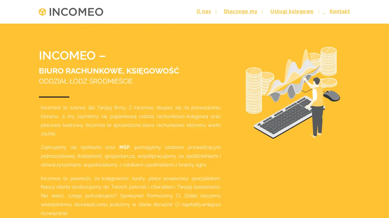 Incomeo Biuro rachunkowe | Księgowość - Łódź Śródmieście website