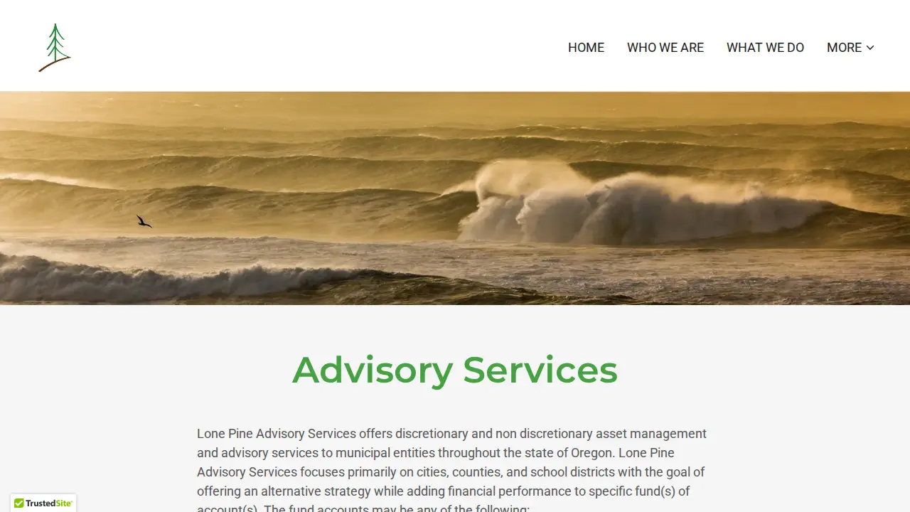 Lone Pine Advisory Services page