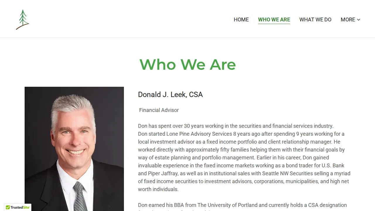 Lone Pine Advisory Services page