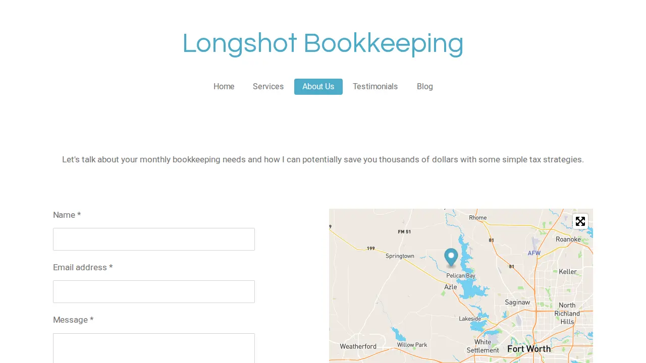 Longshot Bookkeeping page