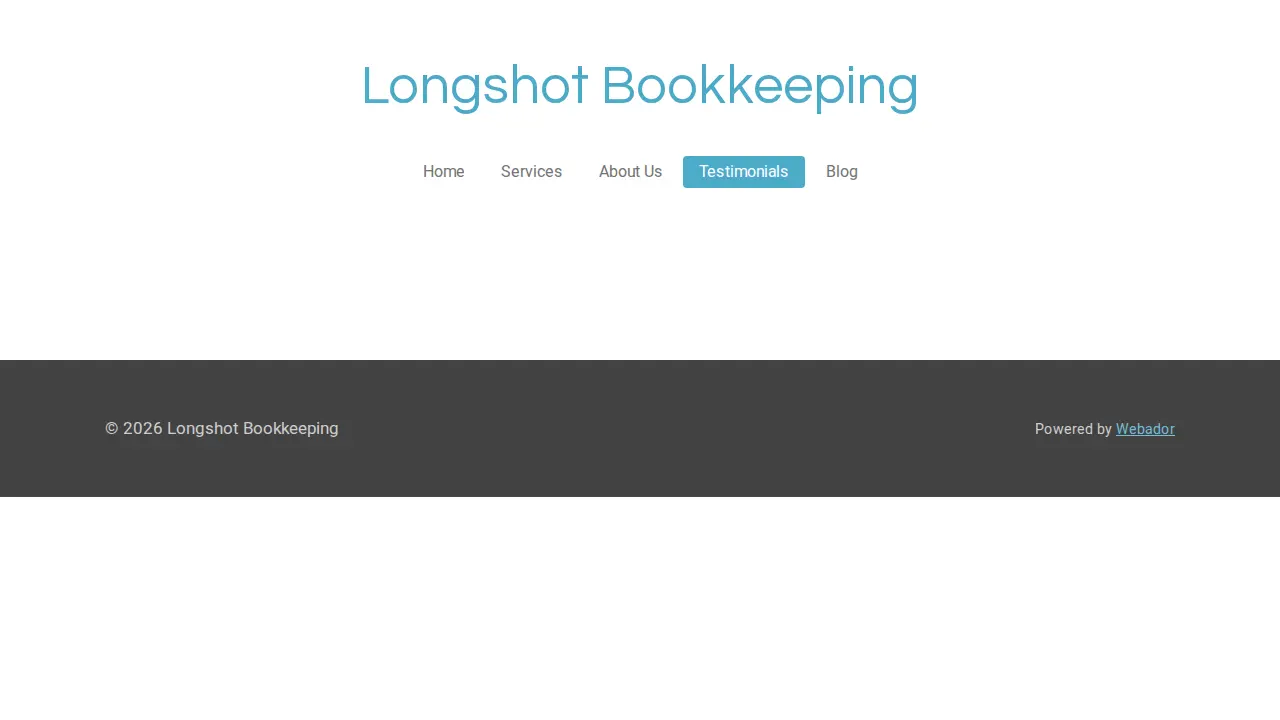 Longshot Bookkeeping page
