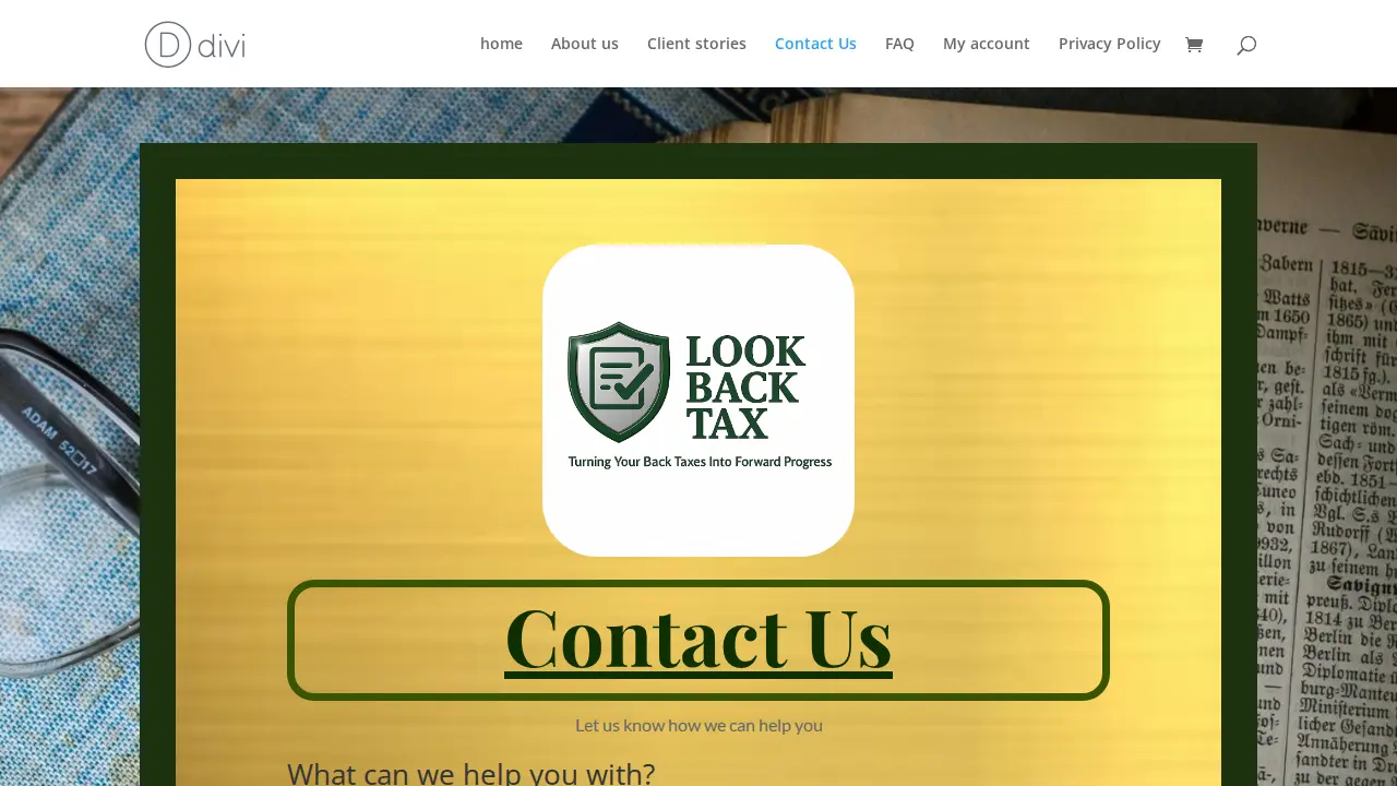 Look Back Tax page