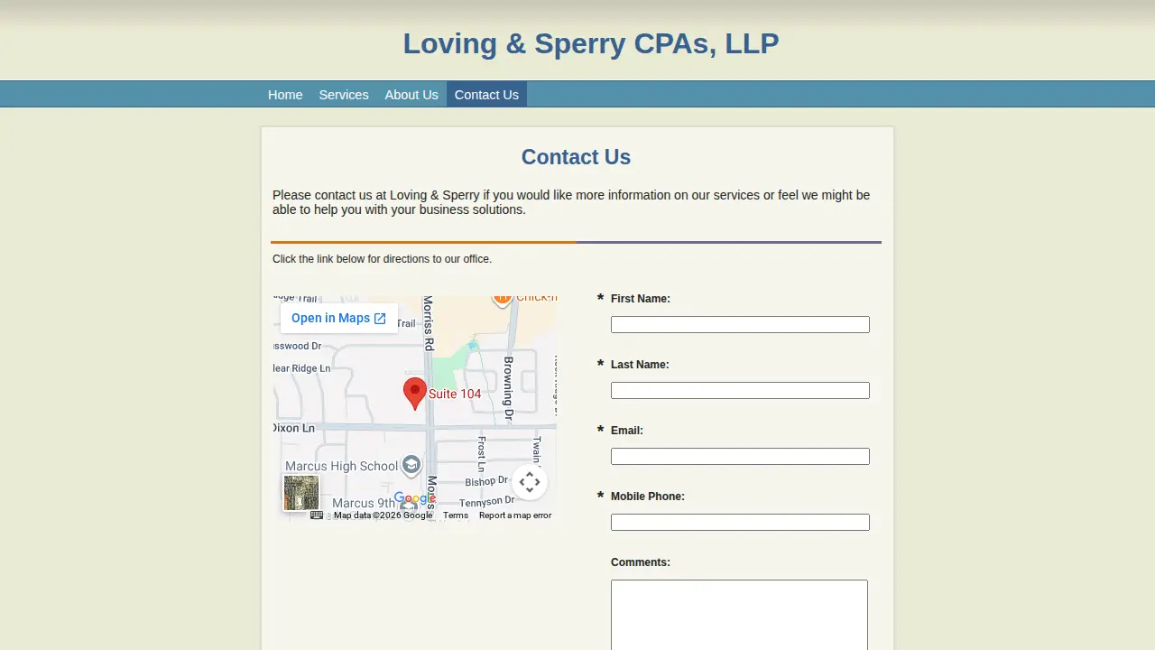 Loving & Sperry CPAs, LLP page