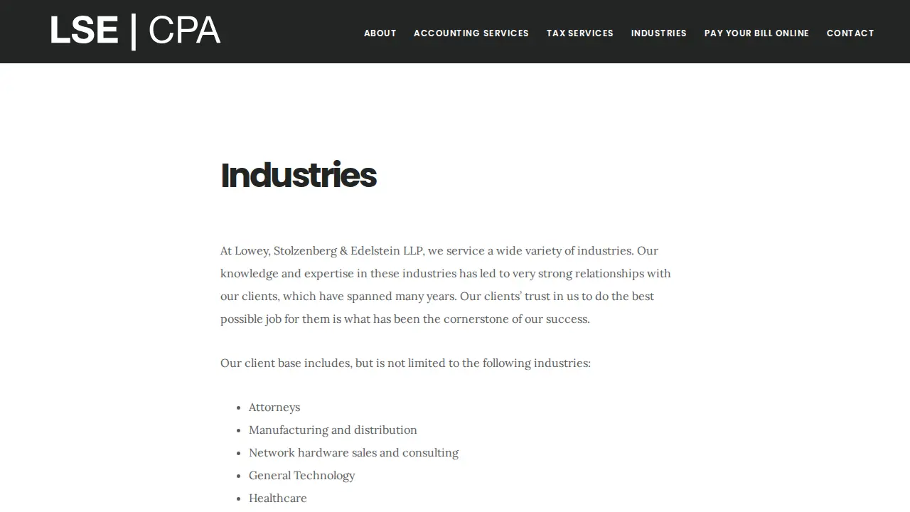 Lowey Stolzenberg & Edelstein page