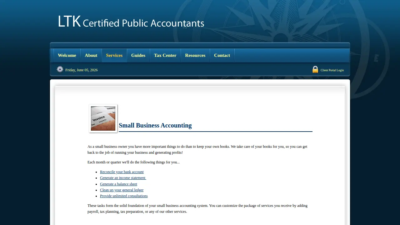 LTK Certified Public Accountants page