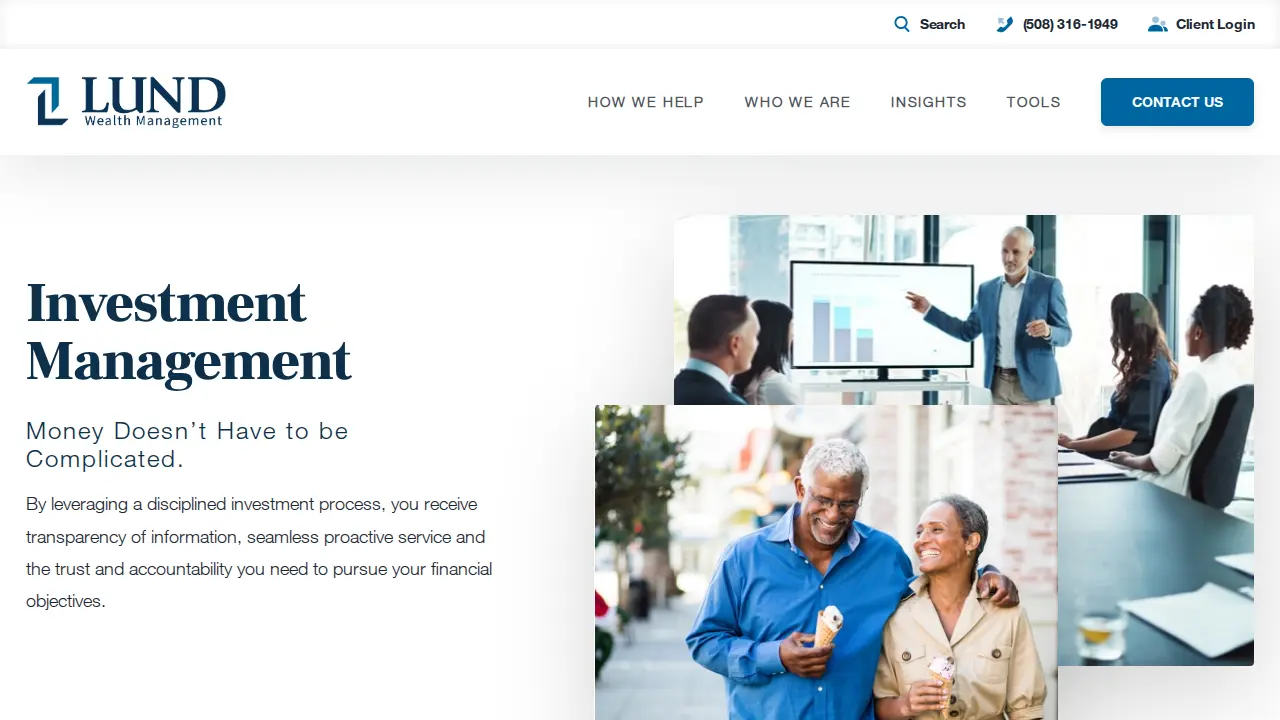 Lund Wealth Management page