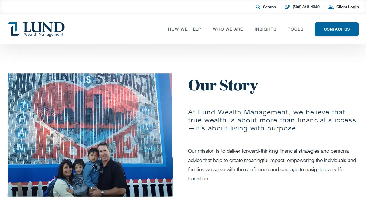 Lund Wealth Management page