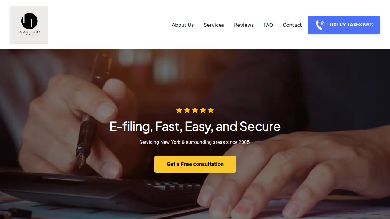 Luxury Taxes NYC - Income Tax Services page