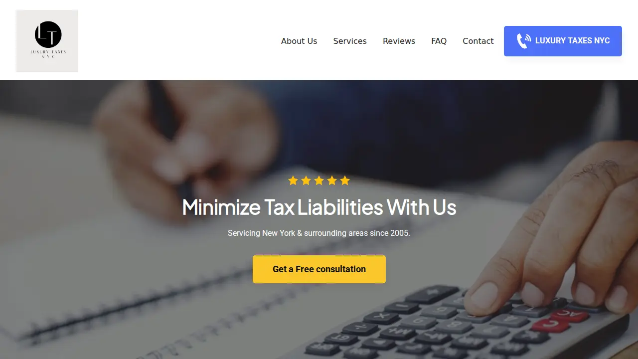 Luxury Taxes NYC - Income Tax Services page