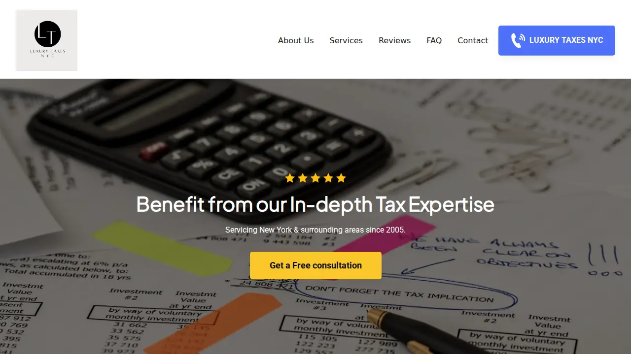 Luxury Taxes NYC - Income Tax Services page