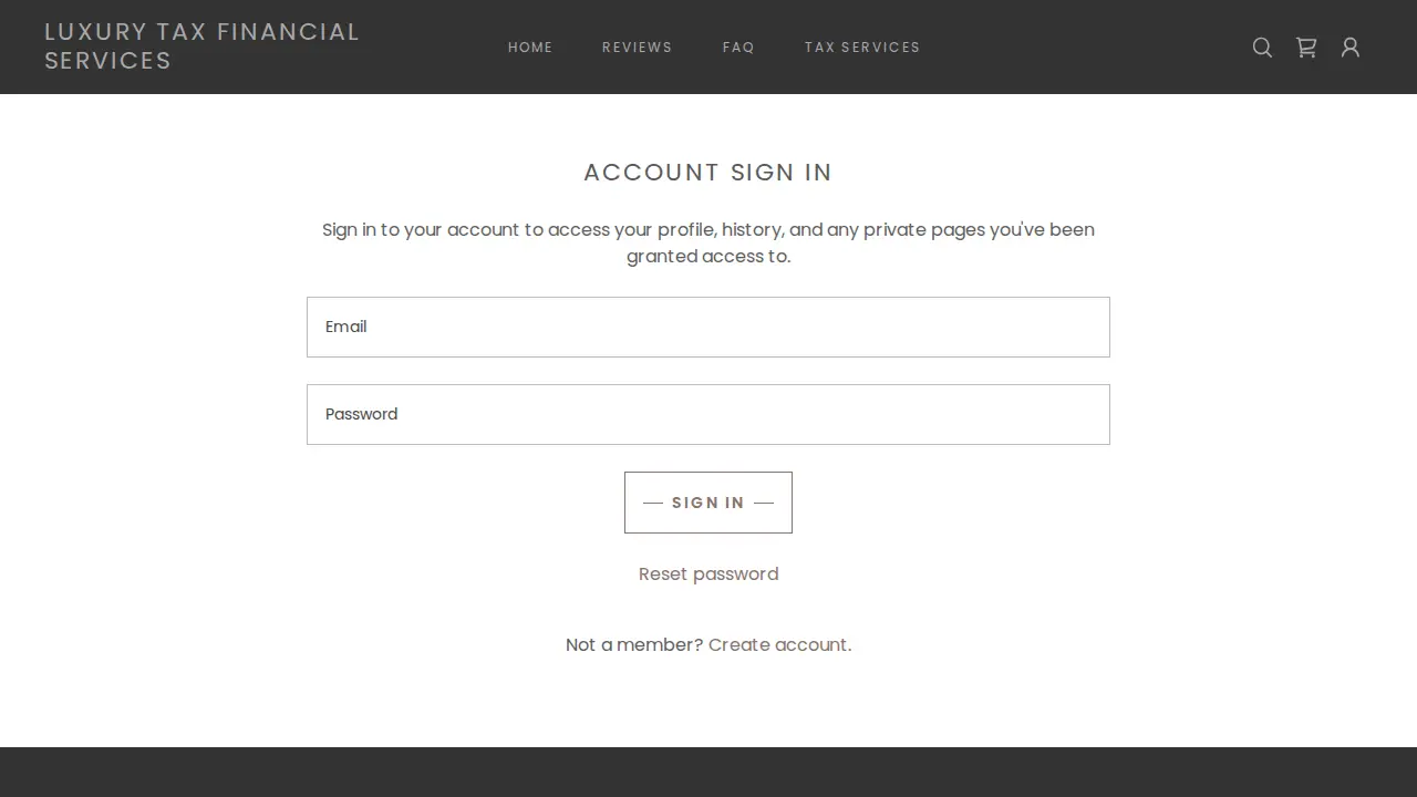 LUXURY TAX FINANCIAL SERVICES LLC page