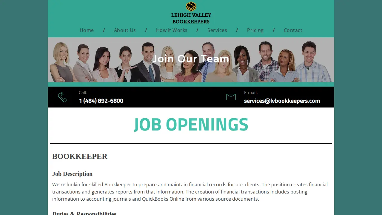 Lehigh Valley Bookkeepers page