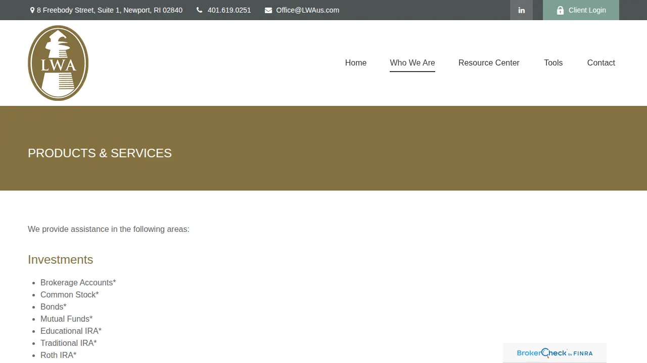 Lighthouse Wealth Advisors, Ltd. page