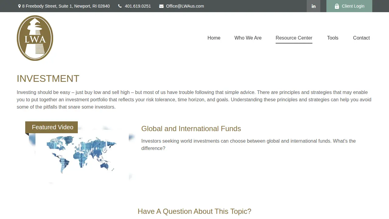 Lighthouse Wealth Advisors, Ltd. page