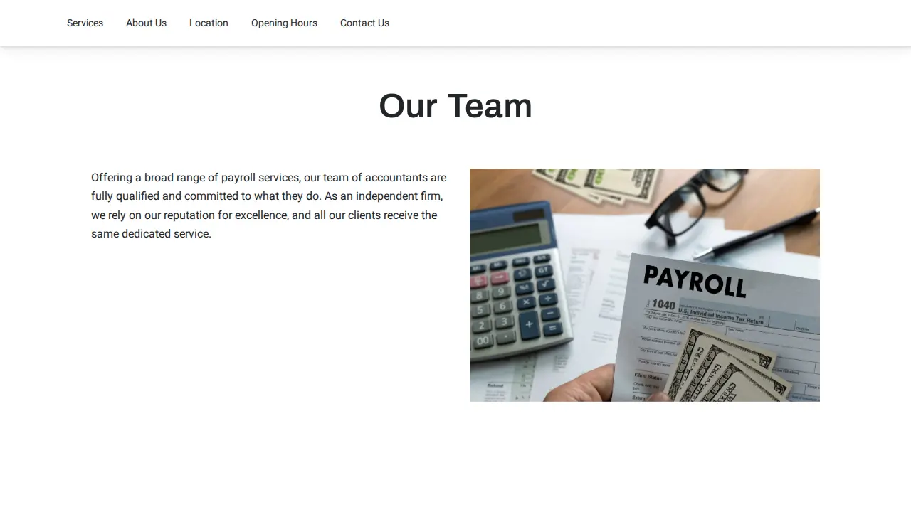 Lynn's Payroll Services page