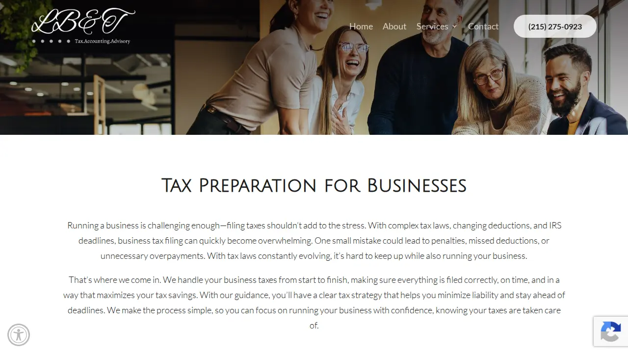 Lynn Business and Tax Services page