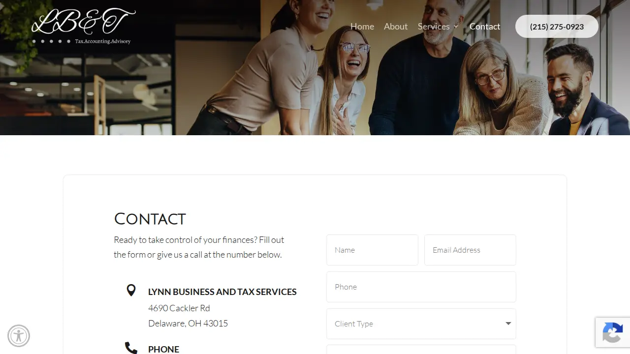 Lynn Business and Tax Services page