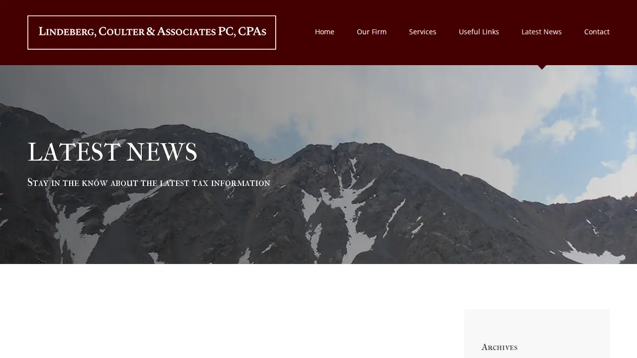 Lindeberg, Coulter & Associates PC, CPAs page