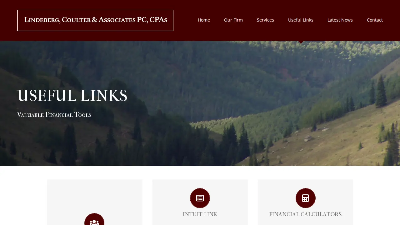 Lindeberg, Coulter & Associates PC, CPAs page