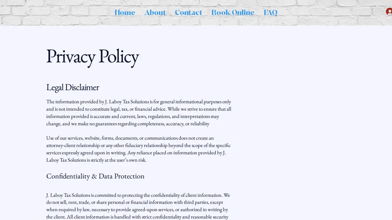 J.LABOY TAX SOLUTION INC (FULTON) page