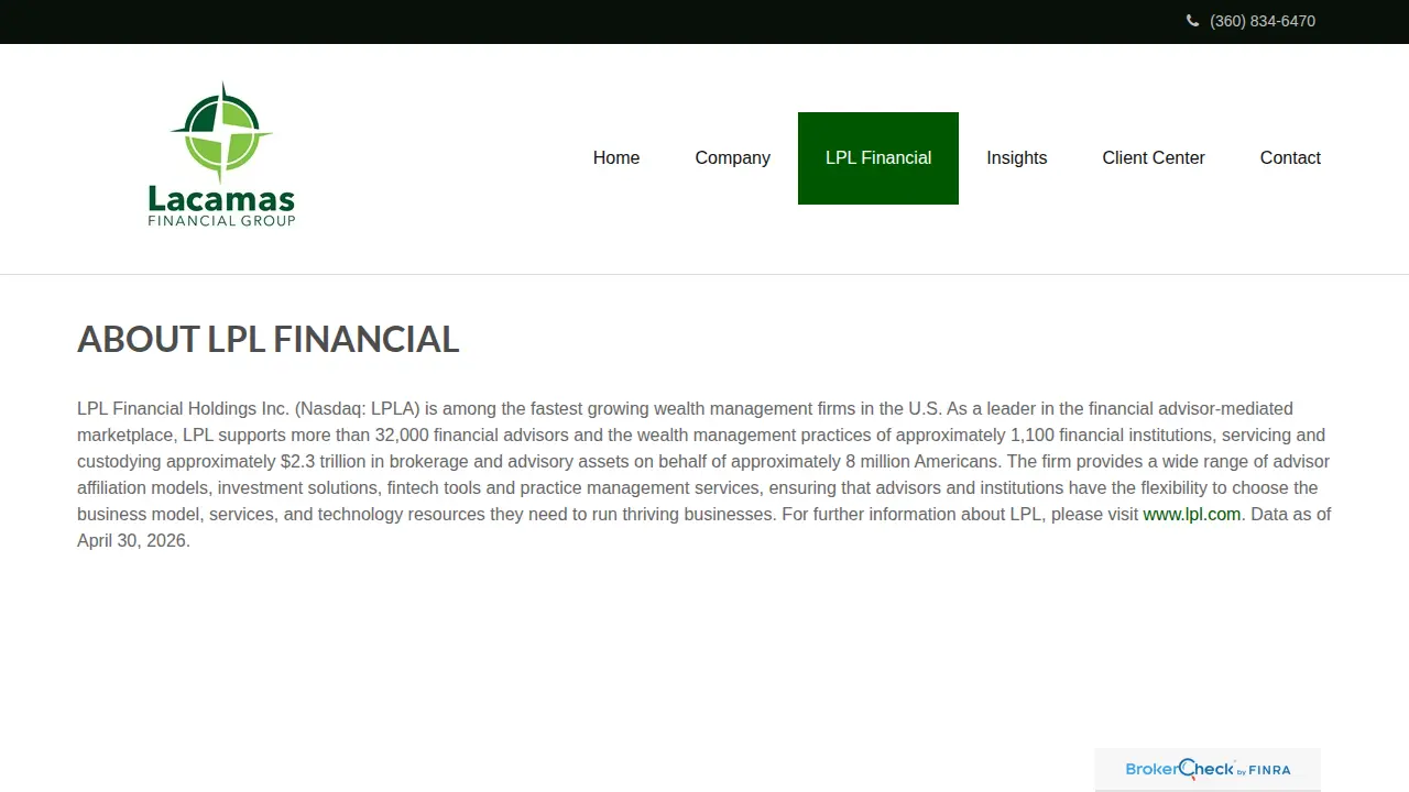Temple Financial Services page