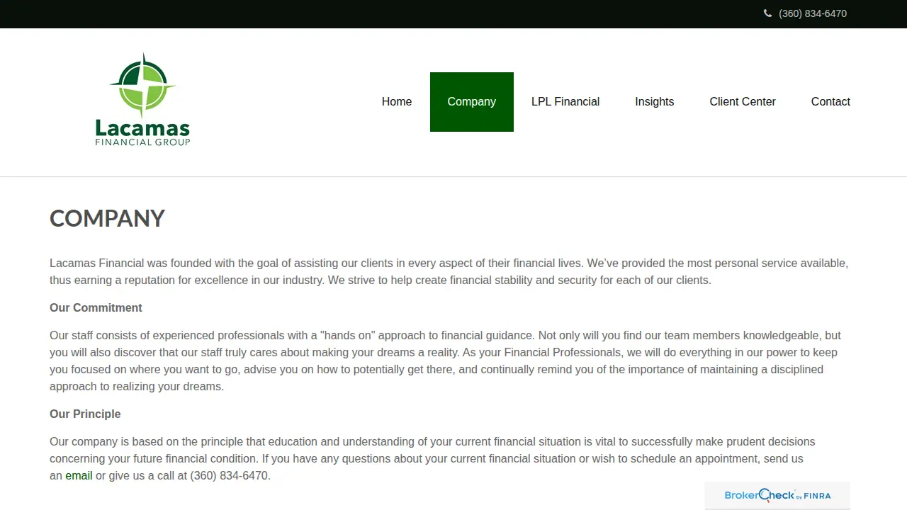 Temple Financial Services page