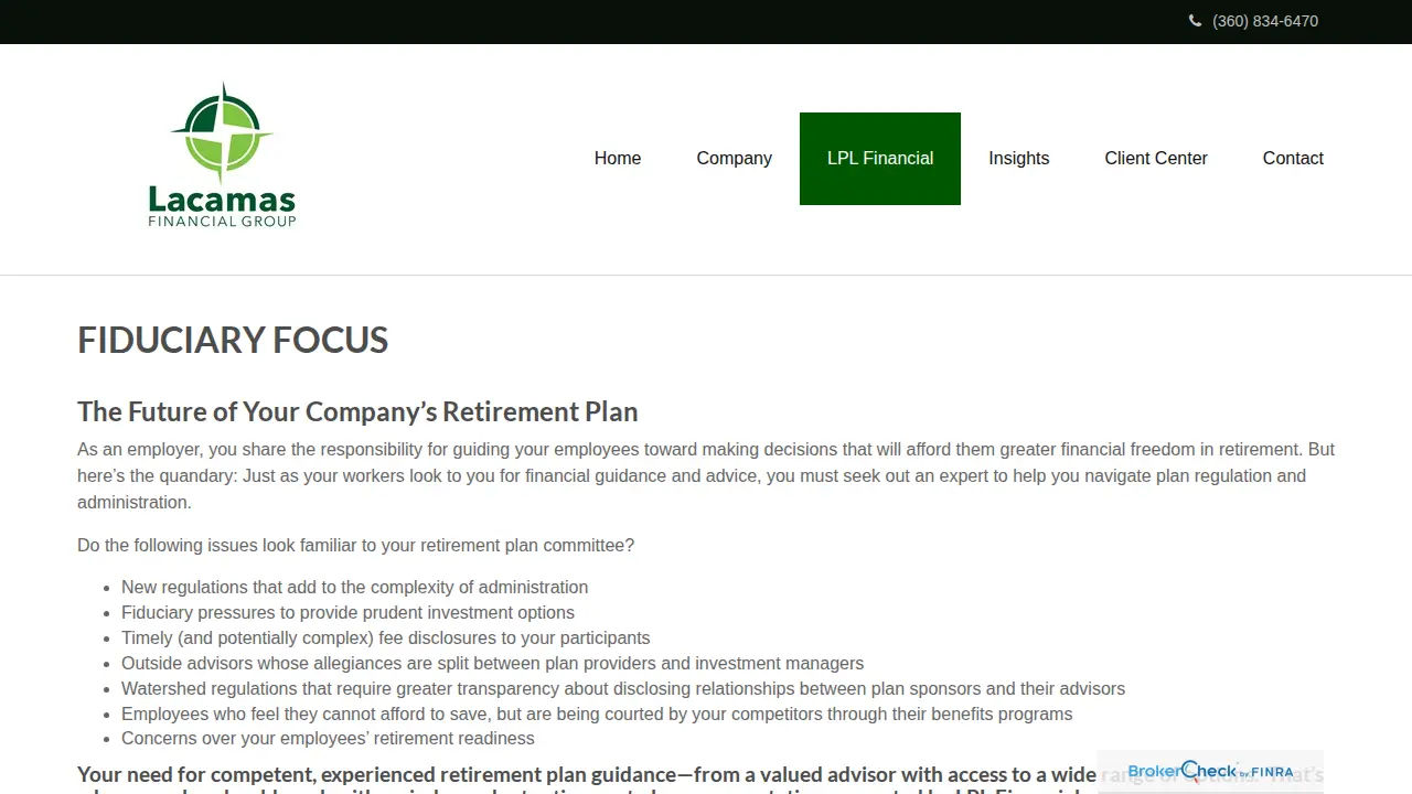Temple Financial Services page