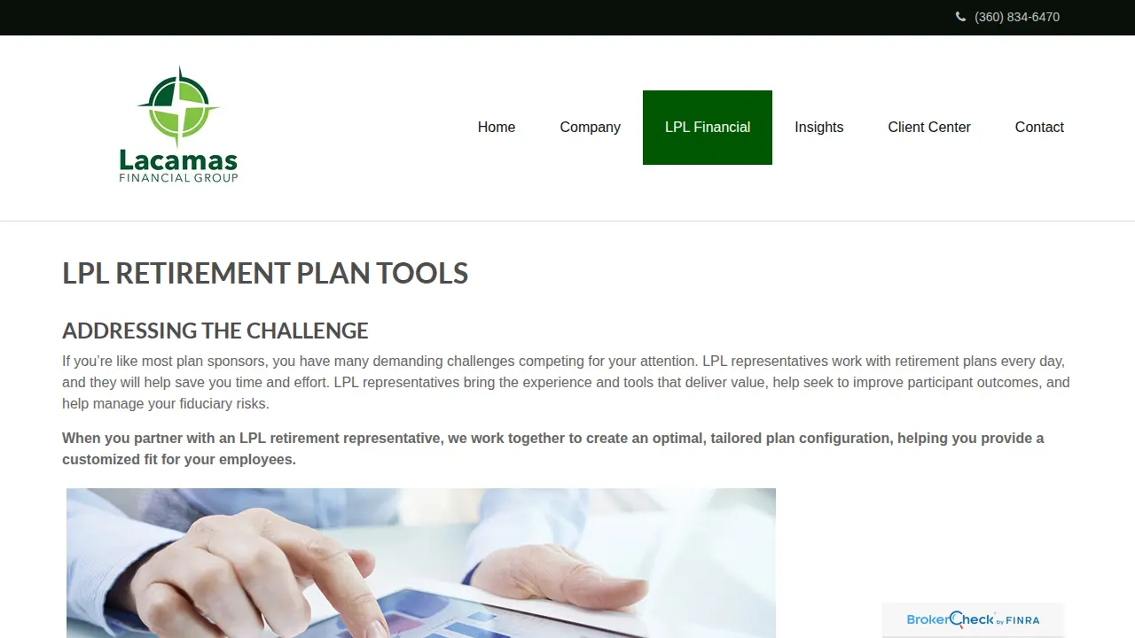 Temple Financial Services page