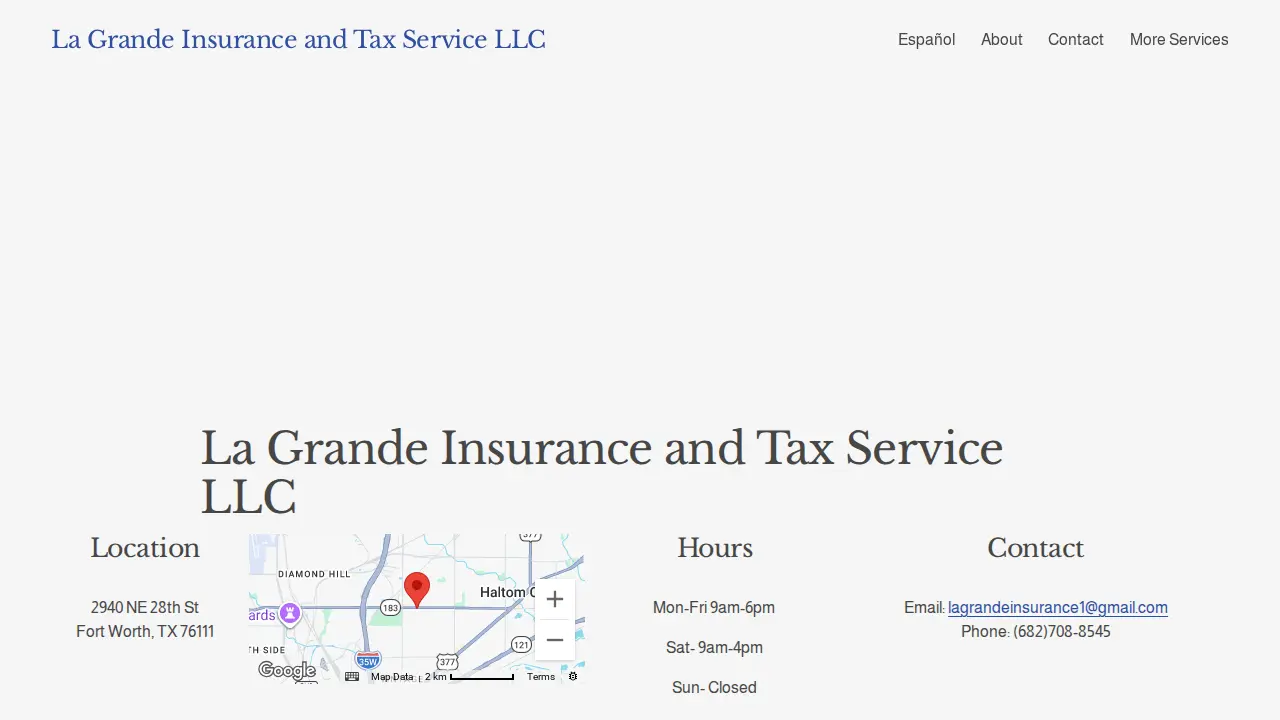 La Grande Insurance and Tax Service page