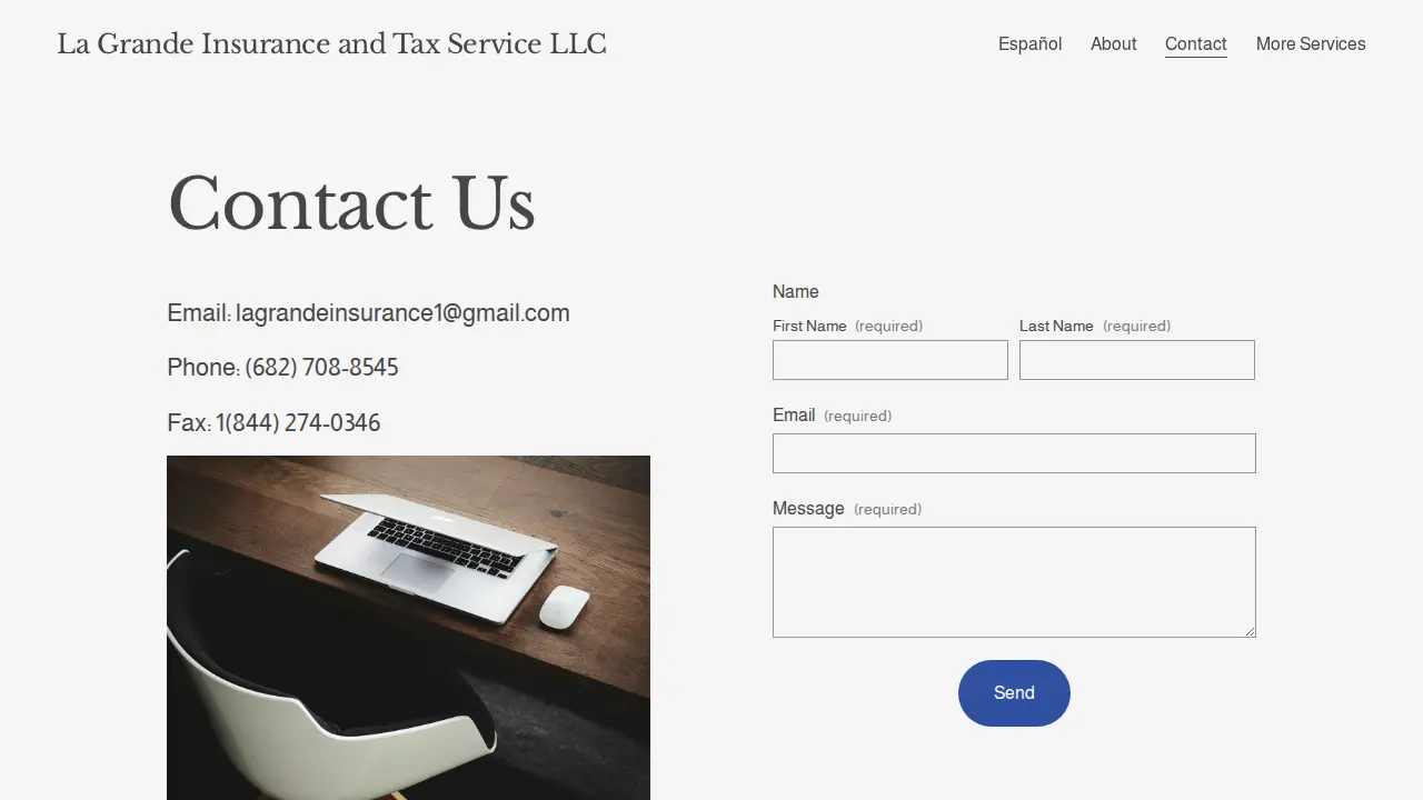La Grande Insurance and Tax Service page