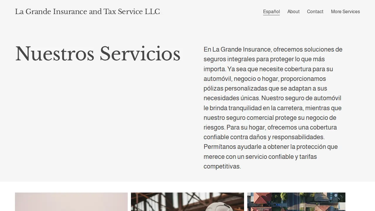 La Grande Insurance and Tax Service page