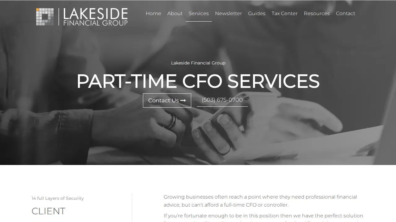 Lakeside Financial Group page