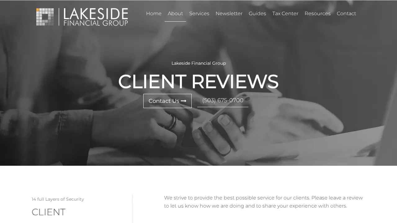 Lakeside Financial Group page