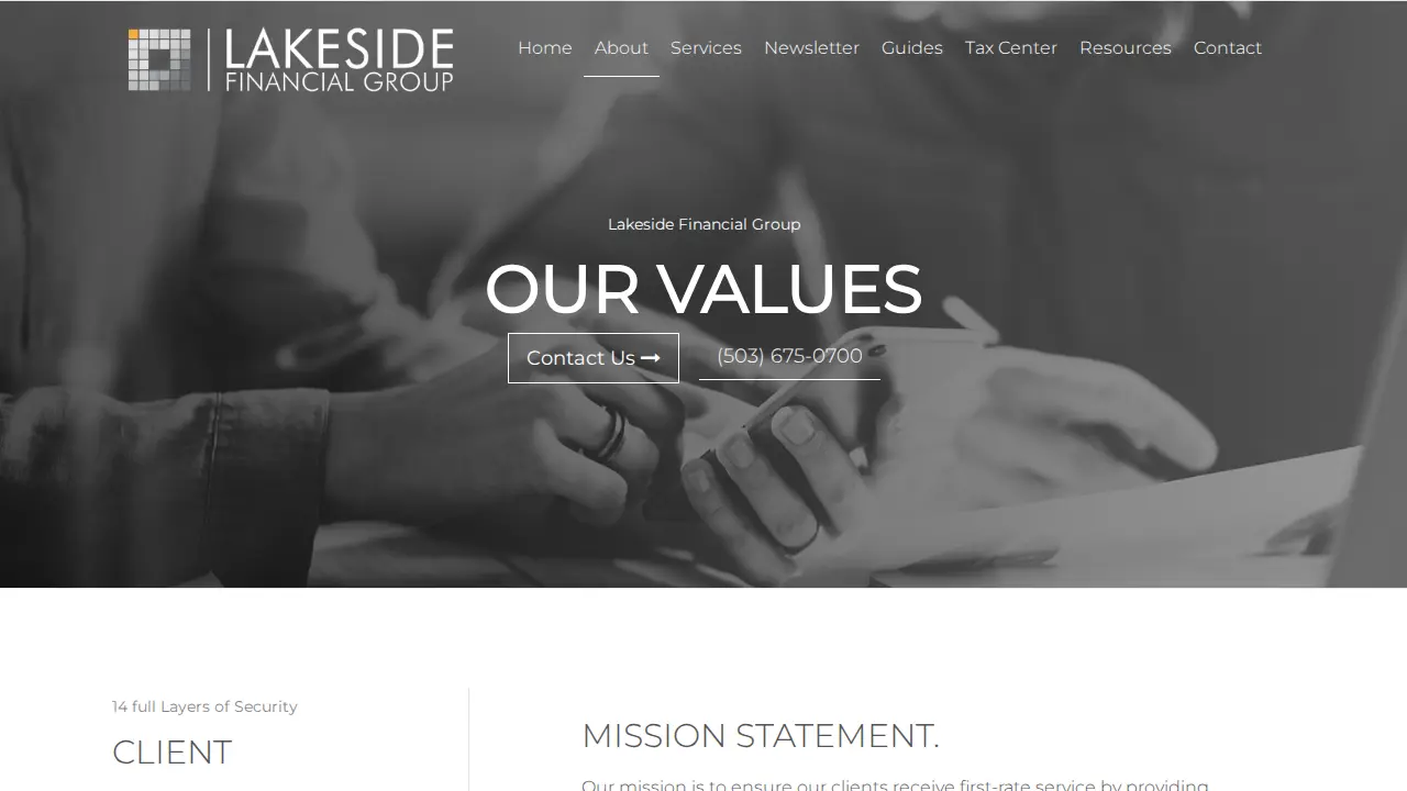 Lakeside Financial Group page