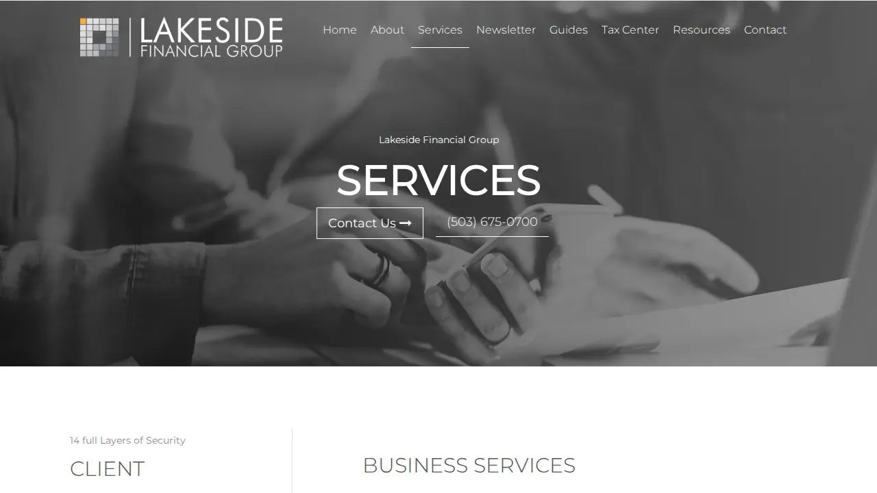Lakeside Financial Group page