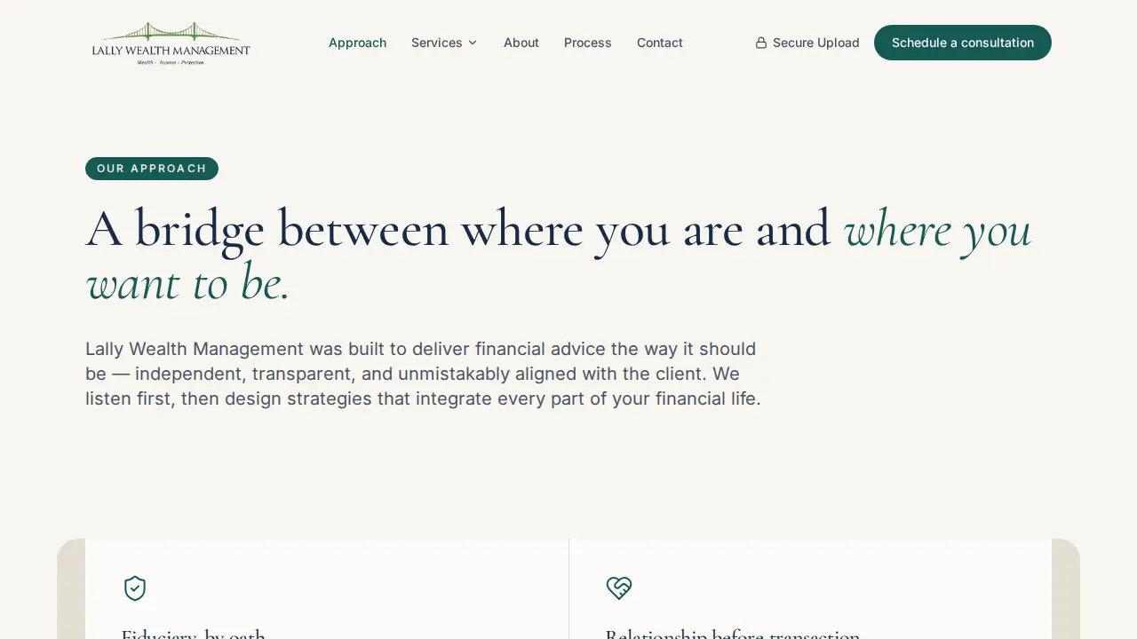 Lally Wealth Management page