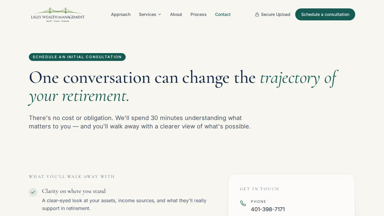 Lally Wealth Management page