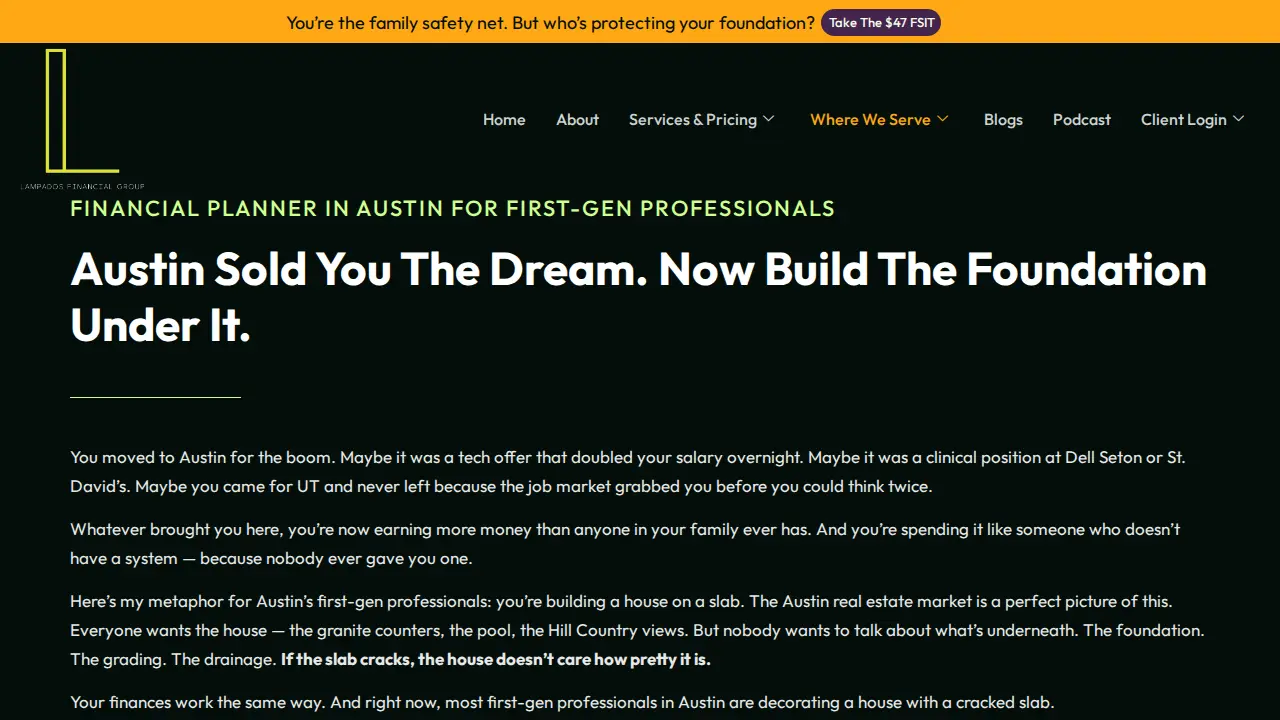Lampados Financial Group, LLC page