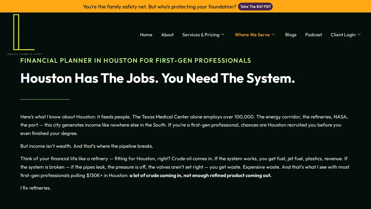 Lampados Financial Group, LLC page