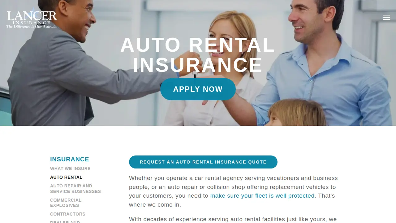 Lancer Insurance Company page