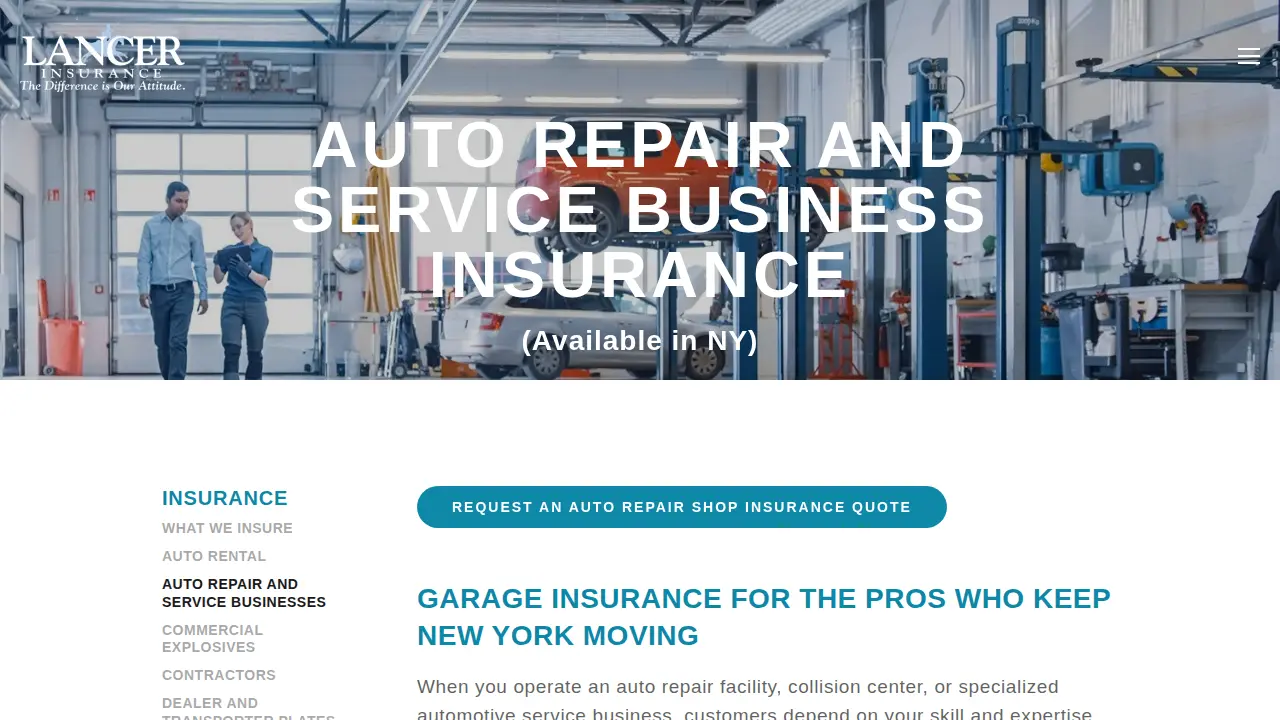 Lancer Insurance Company page