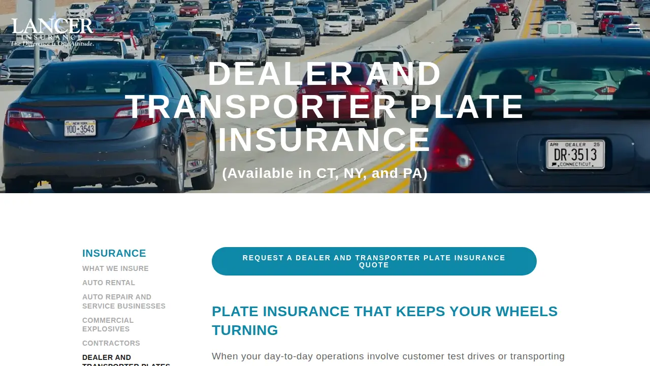 Lancer Insurance Company page