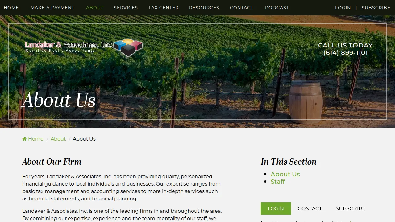 Landaker & Associates page