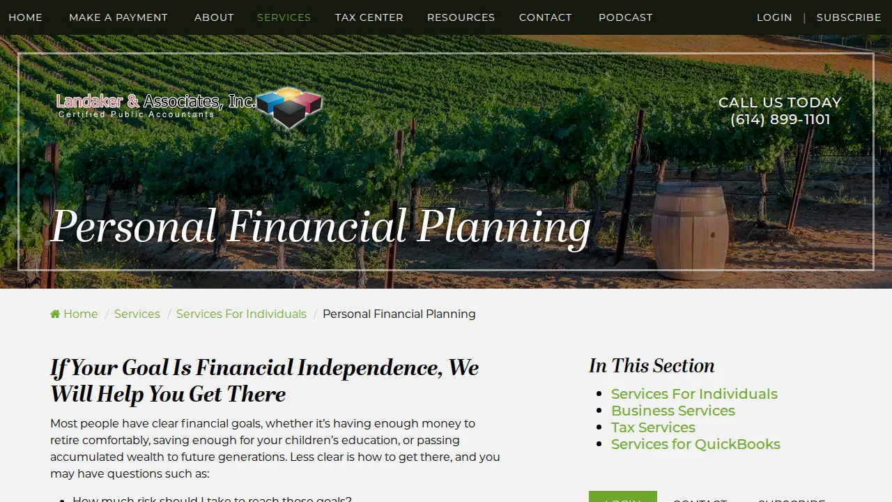 Landaker & Associates page