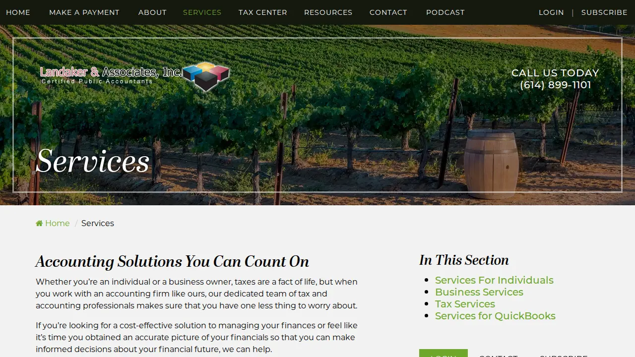 Landaker & Associates page